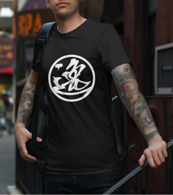 Hiroshi Tanahashi GO ACE Kanji Symbol Circle T-Shirt