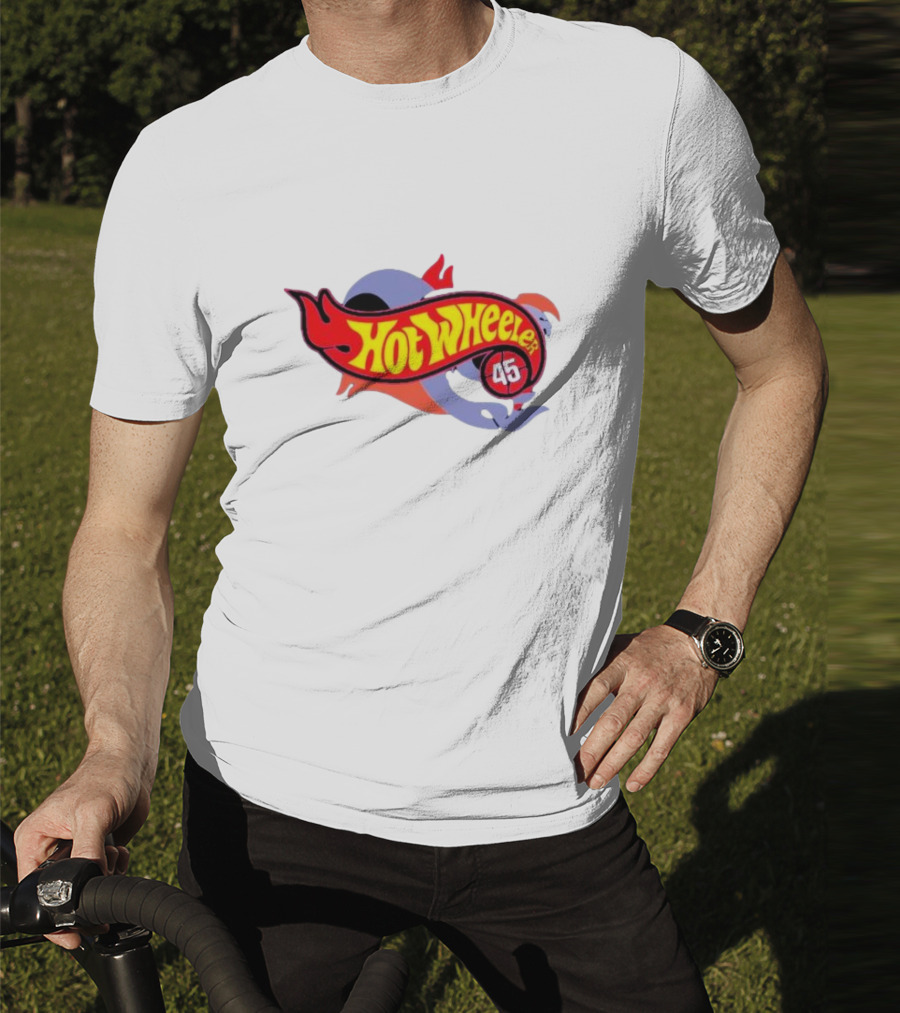 Hot Wheeler 45 Racing Badge Classic Stylized Emblem T-Shirt