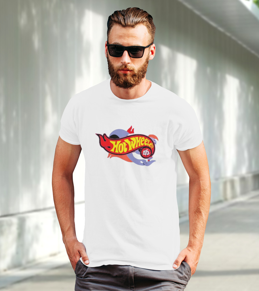 Hot Wheeler 45 Racing Badge Classic Stylized Emblem T-Shirt