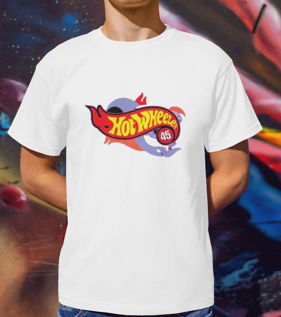 Hot Wheeler 45 Racing Badge Classic Stylized Emblem T-Shirt