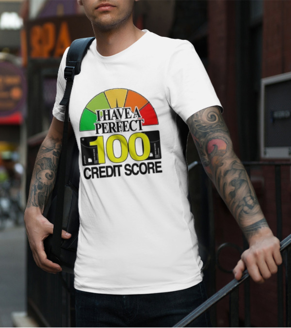 I Have A Perfect 100 Credit Score Gauge Graph T-Shirt