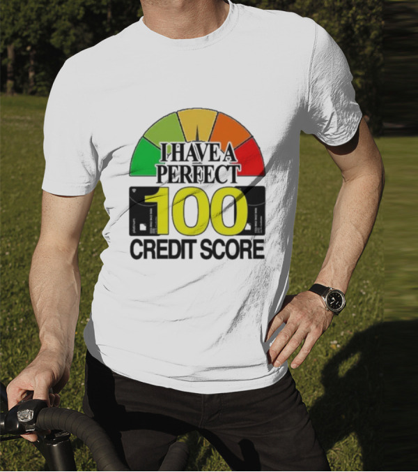 I Have A Perfect 100 Credit Score Gauge Graph T-Shirt