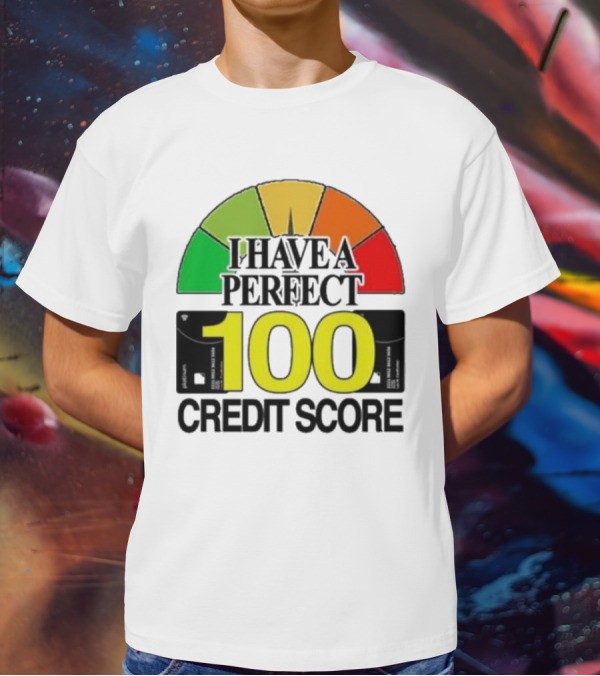I Have A Perfect 100 Credit Score Gauge Graph T-Shirt