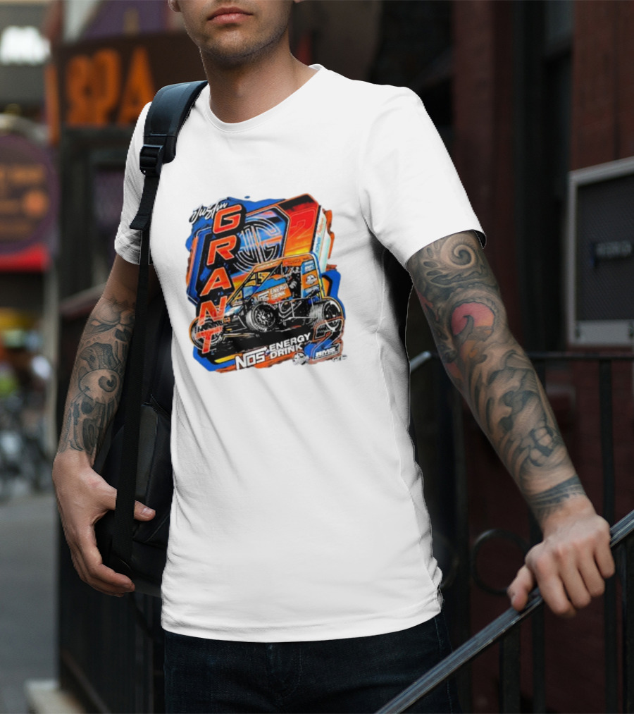 Justin Grant NOS Energy Drink Racing Car JMS T-Shirt