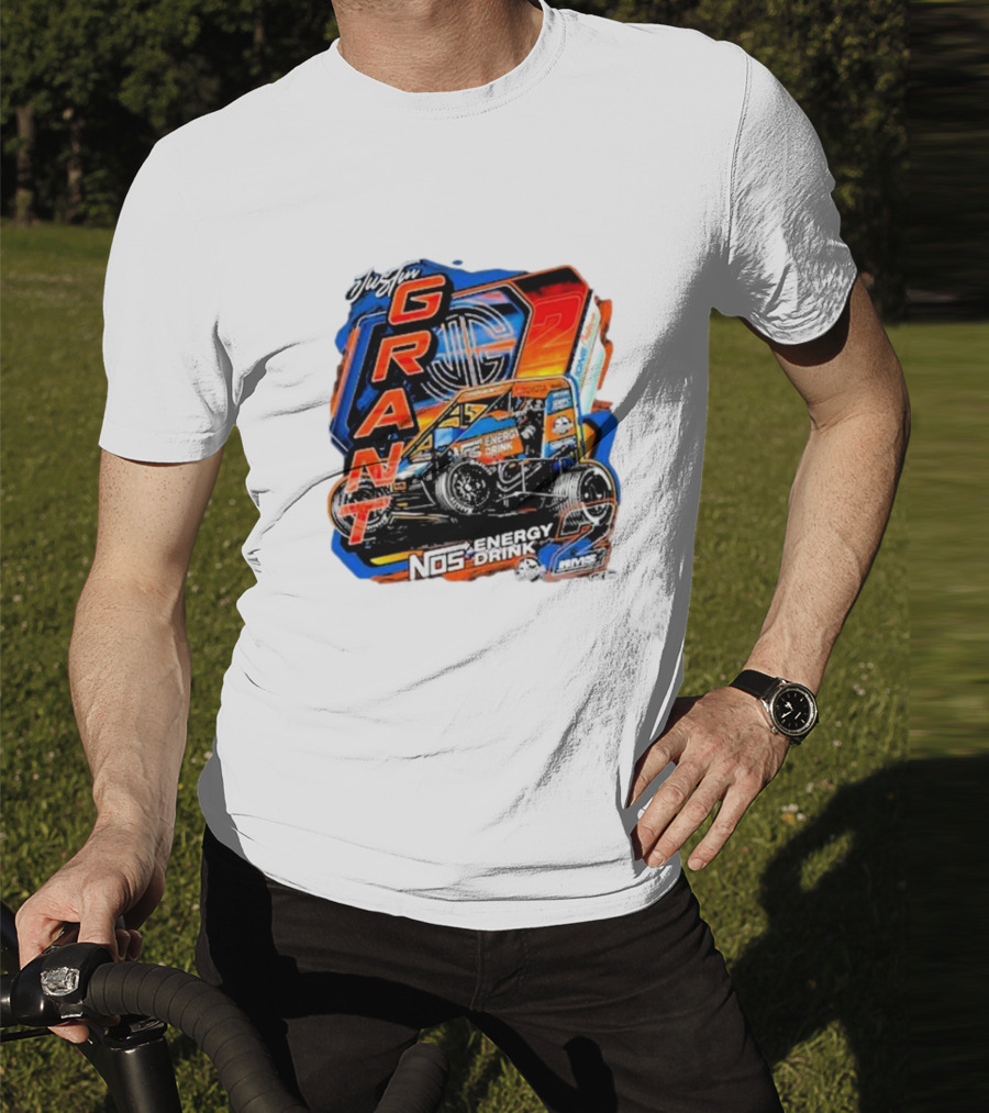 Justin Grant NOS Energy Drink Racing Car JMS T-Shirt