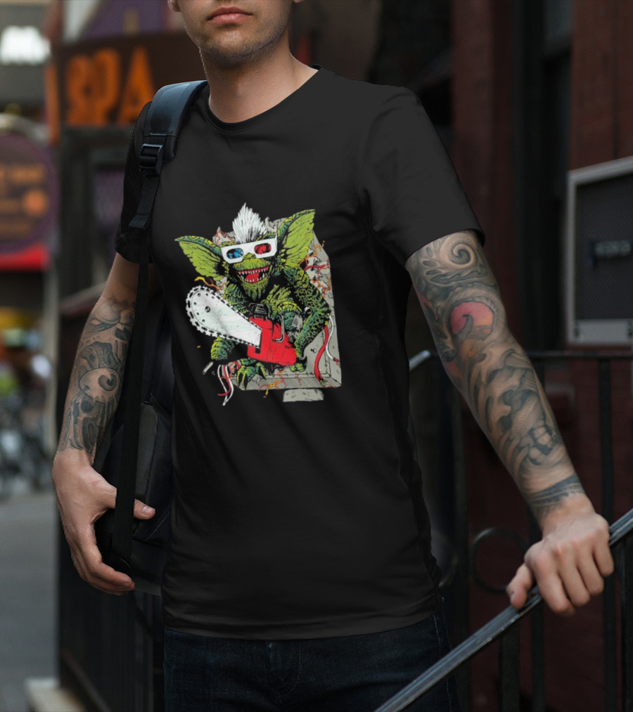Kingston Falls Chainsaw Massacre Gremlins 3D Glasses T-Shirt
