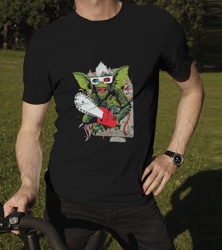 Kingston Falls Chainsaw Massacre Gremlins 3D Glasses T-Shirt