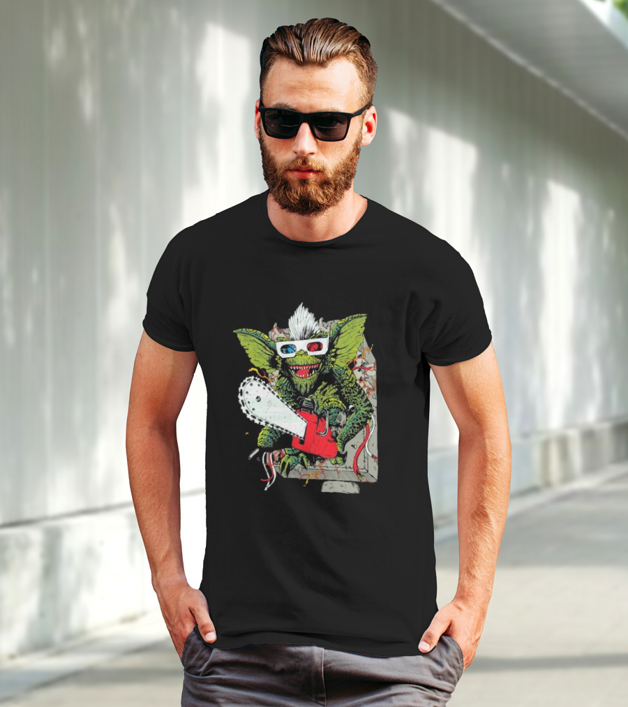 Kingston Falls Chainsaw Massacre Gremlins 3D Glasses T-Shirt