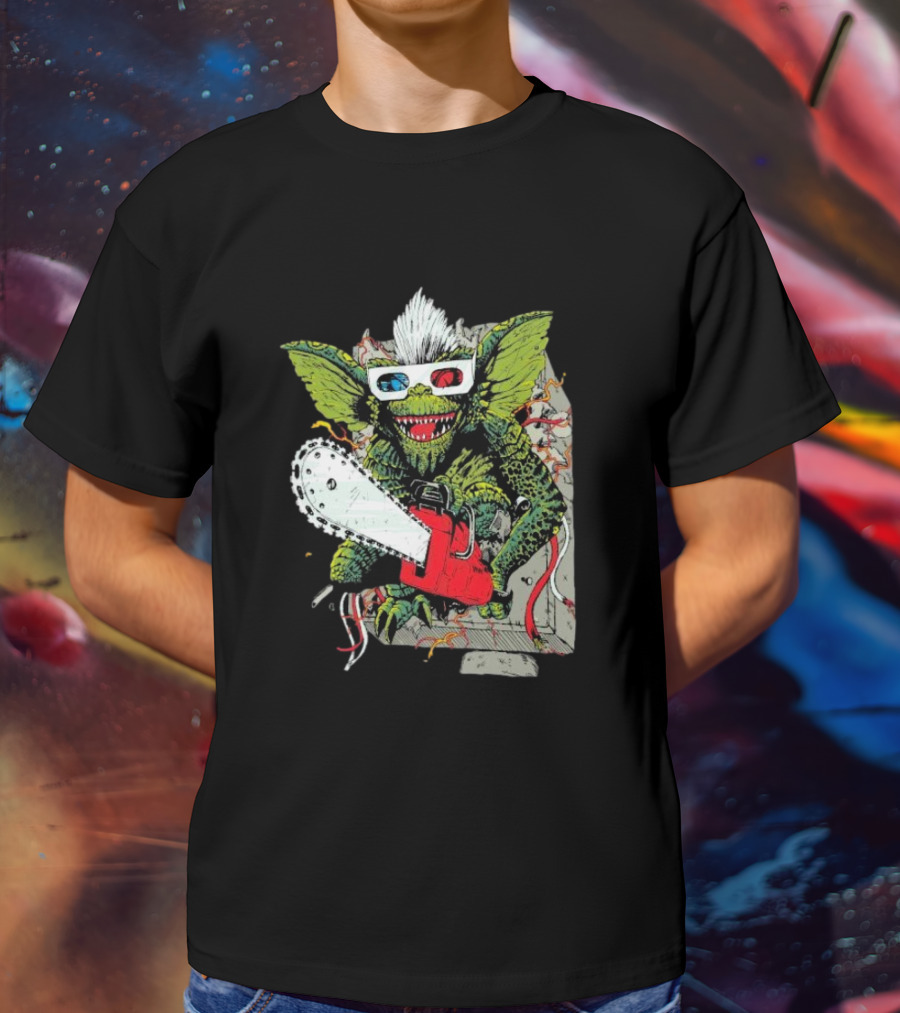 Kingston Falls Chainsaw Massacre Gremlins 3D Glasses T-Shirt