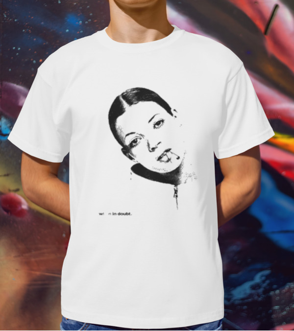 90s Kate Moss When In Doubt Portrait T-Shirt