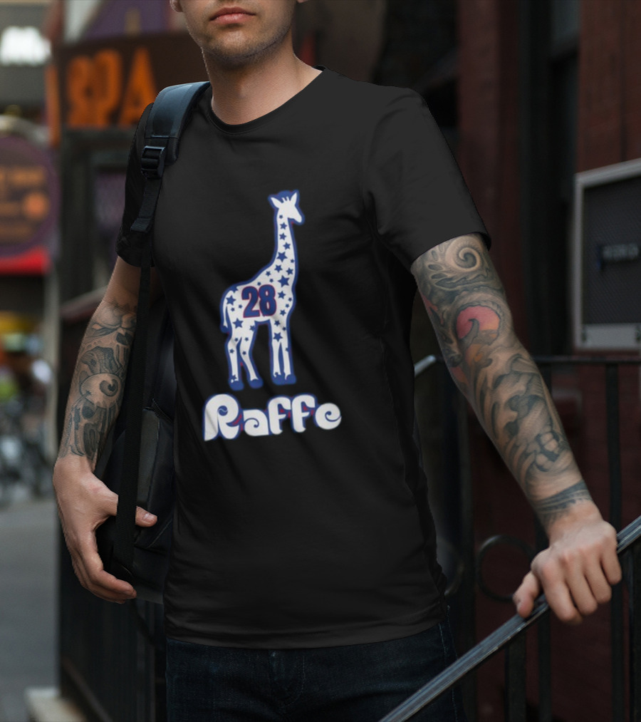Phillygoat Raffe 28 Star-Patterned Giraffe Jersey T-Shirt