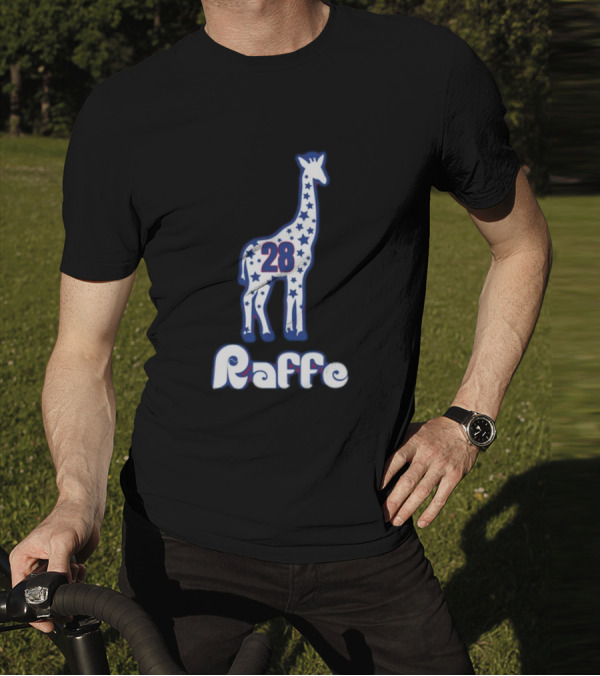 Phillygoat Raffe 28 Star-Patterned Giraffe Jersey T-Shirt