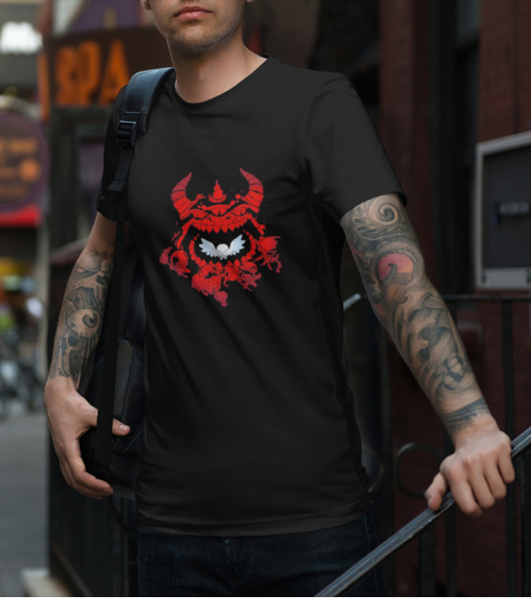 The Binding Of Isaac The Beast Red Demon Wings T-Shirt