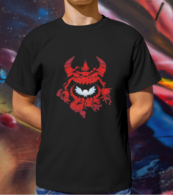 The Binding Of Isaac The Beast Red Demon Wings T-Shirt