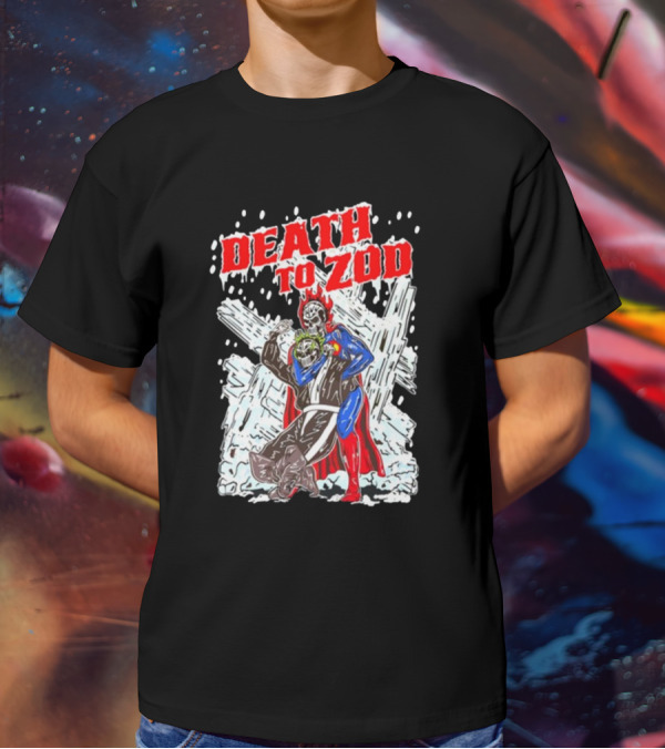 Death To Zod Battle Against Villain In Ice Fortress T-Shirt