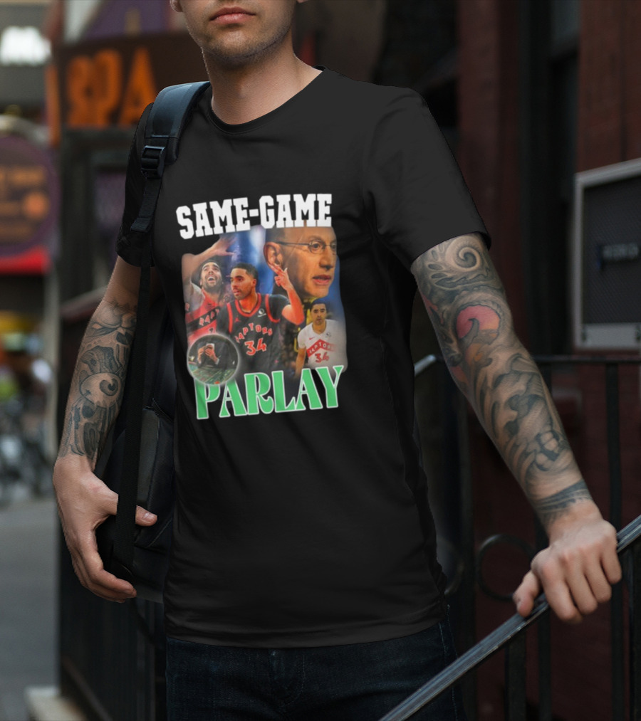 Same-Game Parlay Raptors 34 Basketball Icons T-Shirt
