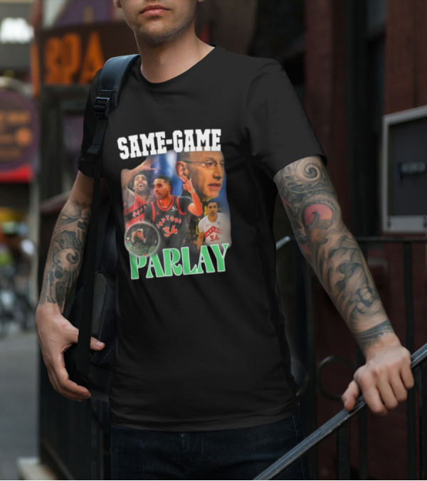 Same-Game Parlay Raptors 34 Basketball Icons T-Shirt