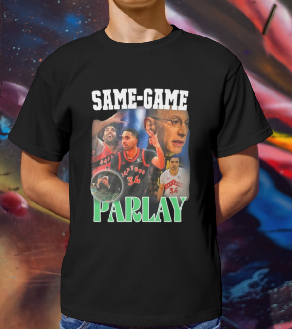 Same-Game Parlay Raptors 34 Basketball Icons T-Shirt