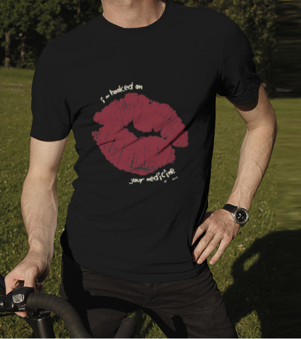 Hooked On Your Medicine Kiss Lips T-Shirt