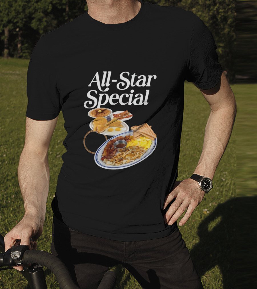 All Star Special Breakfast Eggs Pancakes Bacon Toast Waffles Hashbrowns T-Shirt