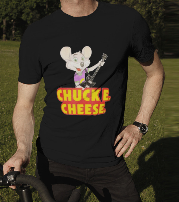 Chuck E Cheese Logo Rat With Guitar T-Shirt