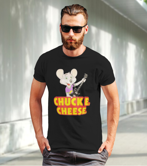 Chuck E Cheese Logo Rat With Guitar T-Shirt