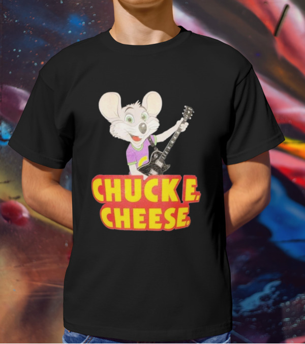 Chuck E Cheese Logo Rat With Guitar T-Shirt