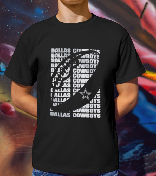 Dallas Cowboys Youth Football Star Logo Repeated T-Shirt