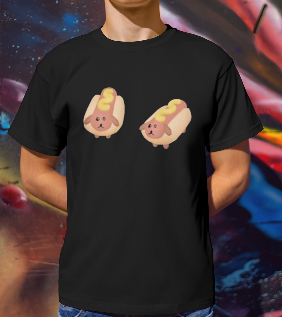 Double Hotdoggy Cute Puppy Snack T-Shirt