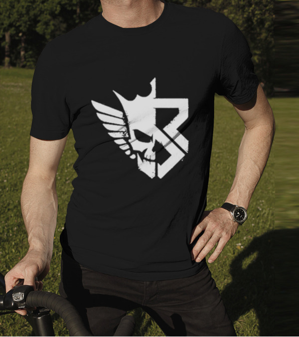 Freakin Nightmare Skull Crown Wings T-Shirt