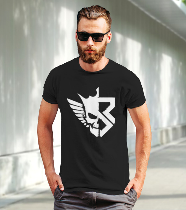 Freakin Nightmare Skull Crown Wings T-Shirt