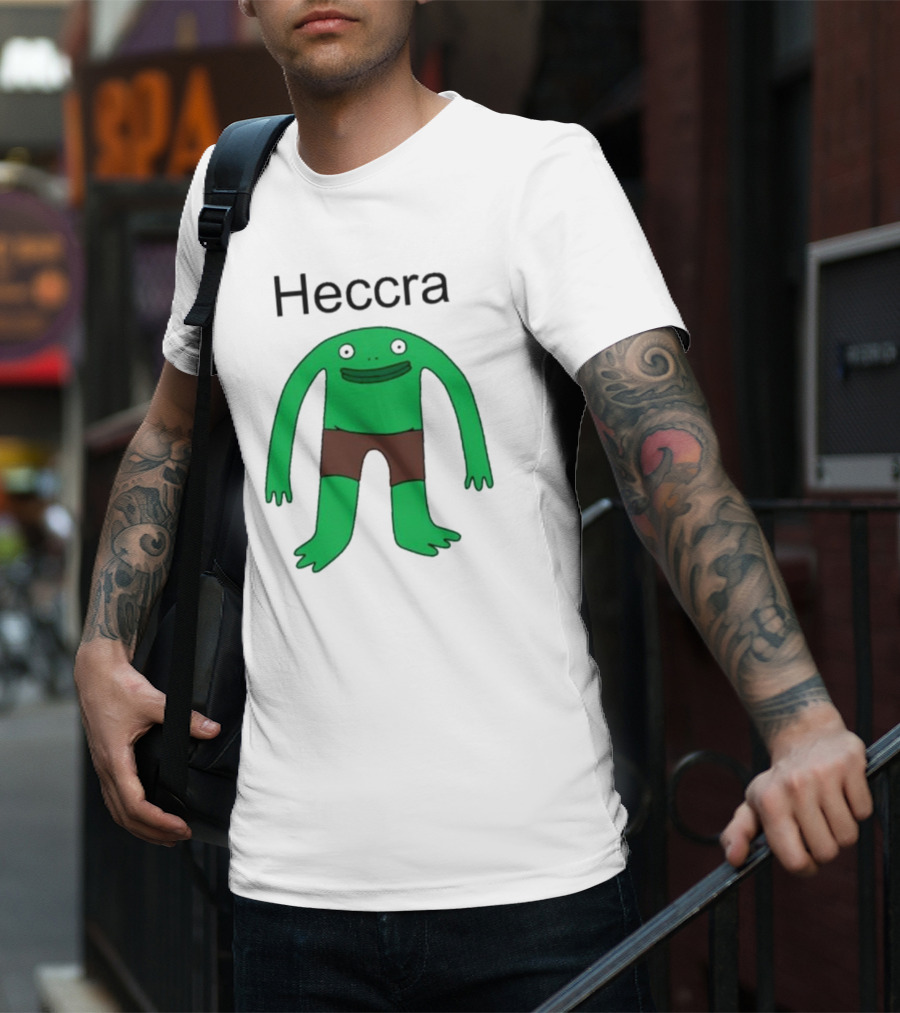 Heccra Mr. Frog Cartoon Character In Brown Shorts T-Shirt