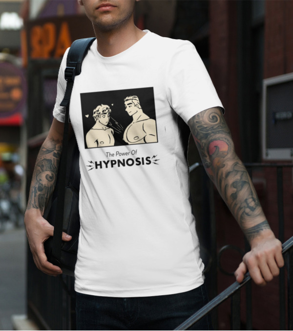 Hypnosis Power With Mesmerized Characters And Heart Symbols T-Shirt