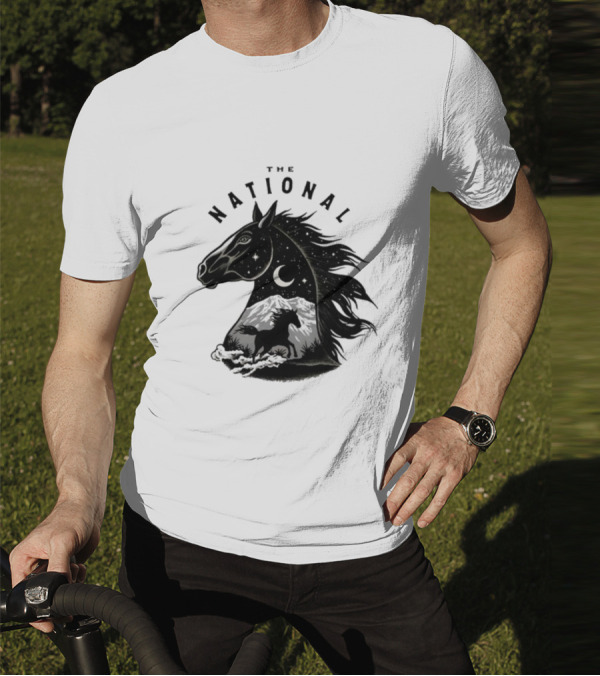 The National Mustang Starry Night Landscape Horse T-Shirt
