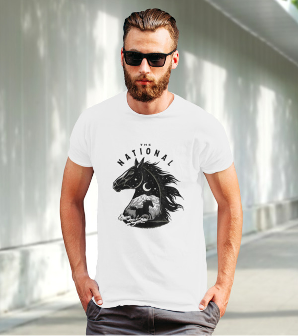 The National Mustang Starry Night Landscape Horse T-Shirt