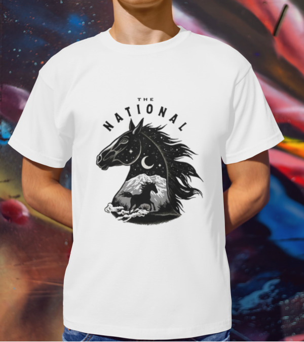 The National Mustang Starry Night Landscape Horse T-Shirt