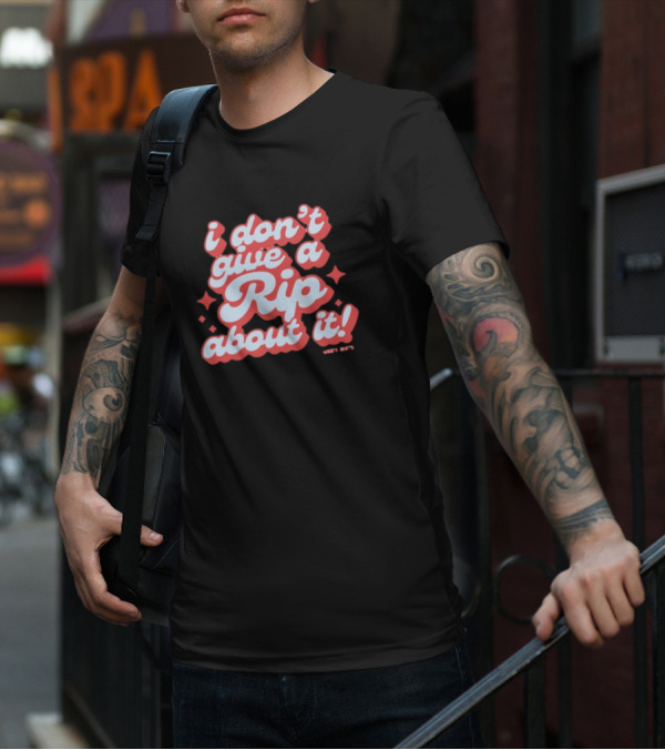 I Don't Give A Rip About It Tanner Smith Wavy Retro 70s T-Shirt