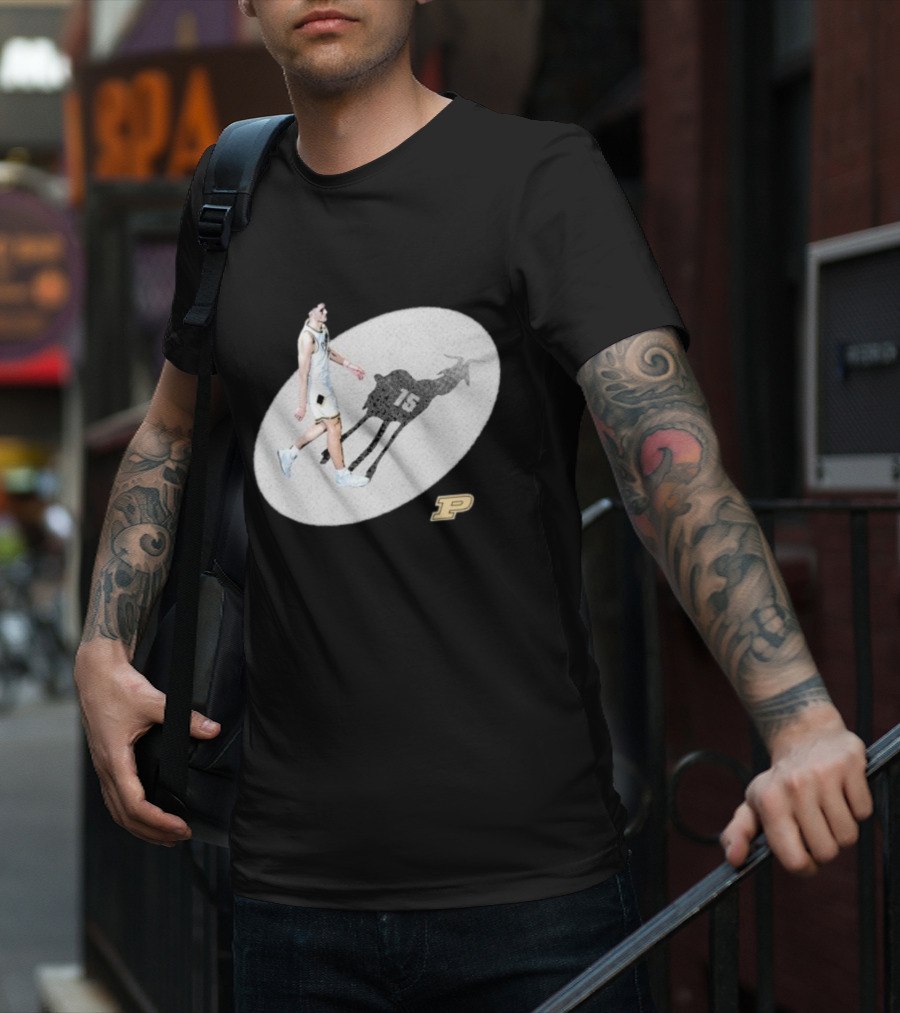 Edey Goat 15 Purdue Boilermakers Shadow Athlete T-Shirt