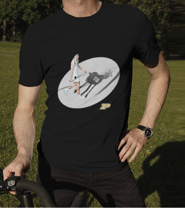 Edey Goat 15 Purdue Boilermakers Shadow Athlete T-Shirt
