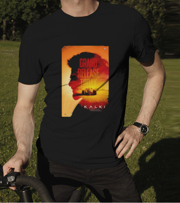 Grand Release Today Kalki Silhouette And Racing Car T-Shirt