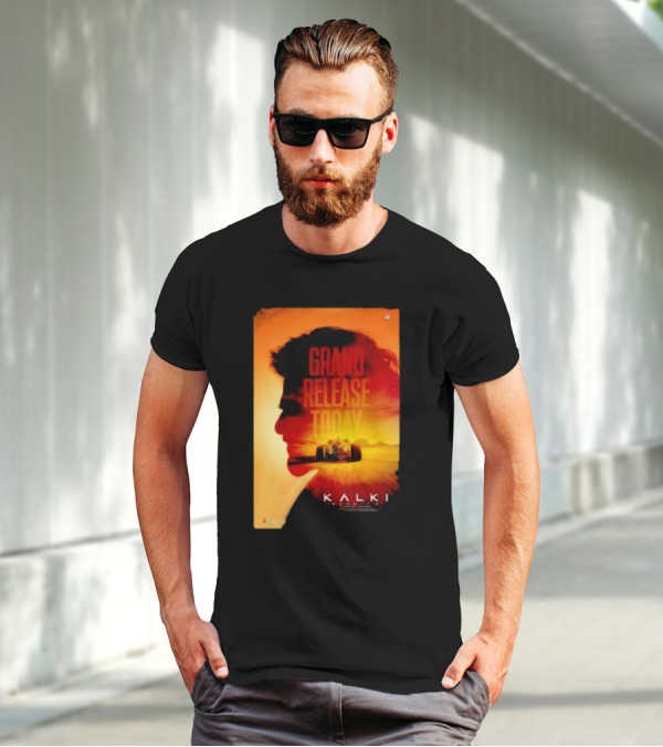 Grand Release Today Kalki Silhouette And Racing Car T-Shirt