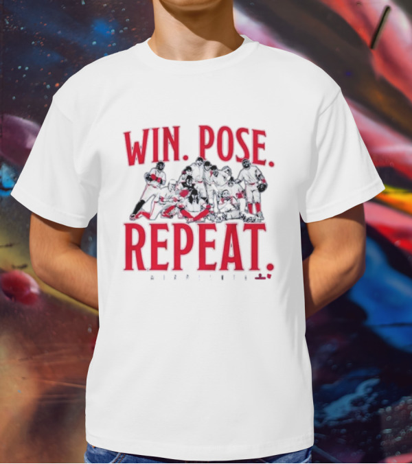 Minnesota Baseball Win Pose Repeat Team T-Shirt