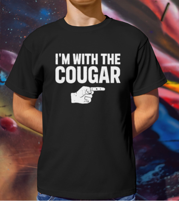 I'm With The Cougar Mark Titus Show Pointing Hand T-Shirt