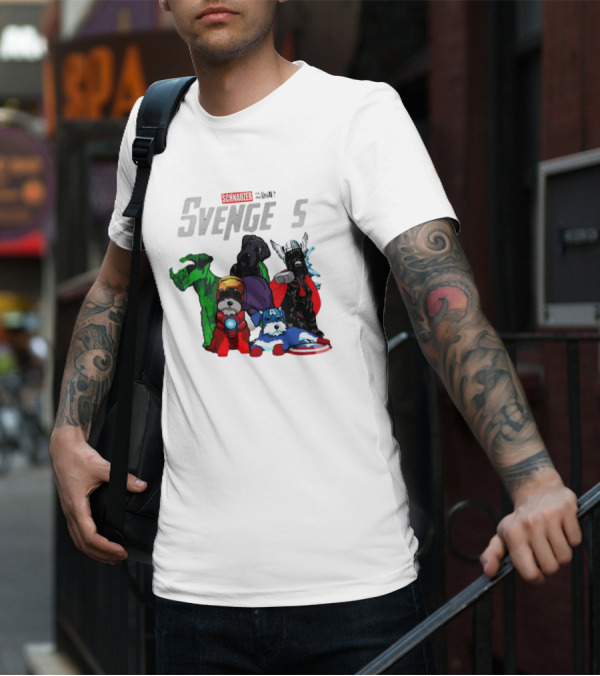 Marvel Avengers Schnauzer Svengers Dogs Superheroes T-Shirt