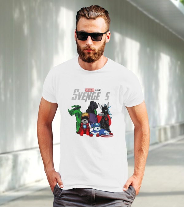 Marvel Avengers Schnauzer Svengers Dogs Superheroes T-Shirt