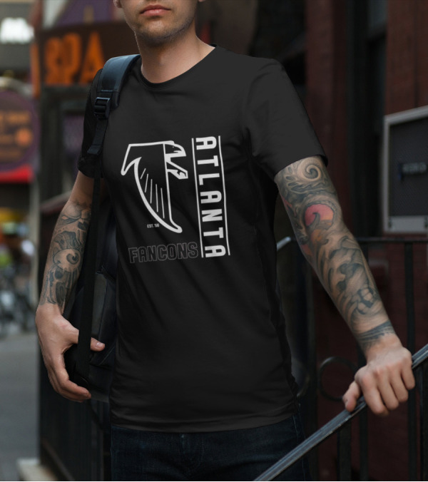 Atlanta Falcons Black Essential Established '66 Logo Fancons T-Shirt