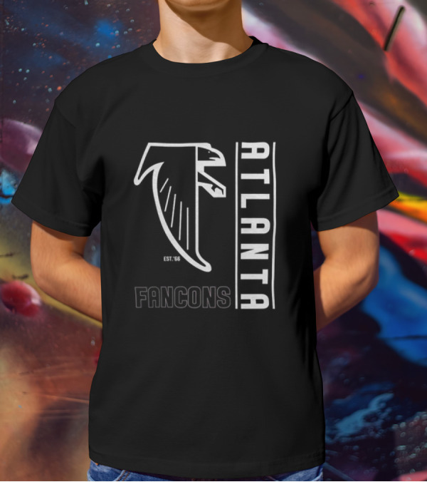 Atlanta Falcons Black Essential Established '66 Logo Fancons T-Shirt