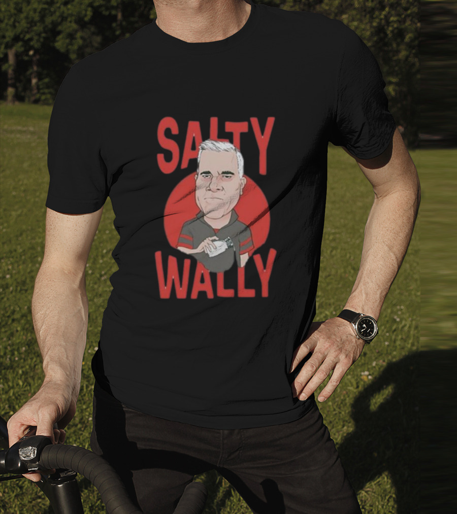 Salty Wally Nationgear Salt Shaker Red Circle Caricature T-Shirt