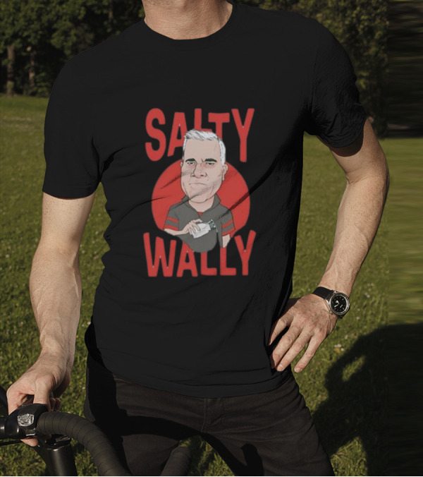 Salty Wally Nationgear Salt Shaker Red Circle Caricature T-Shirt