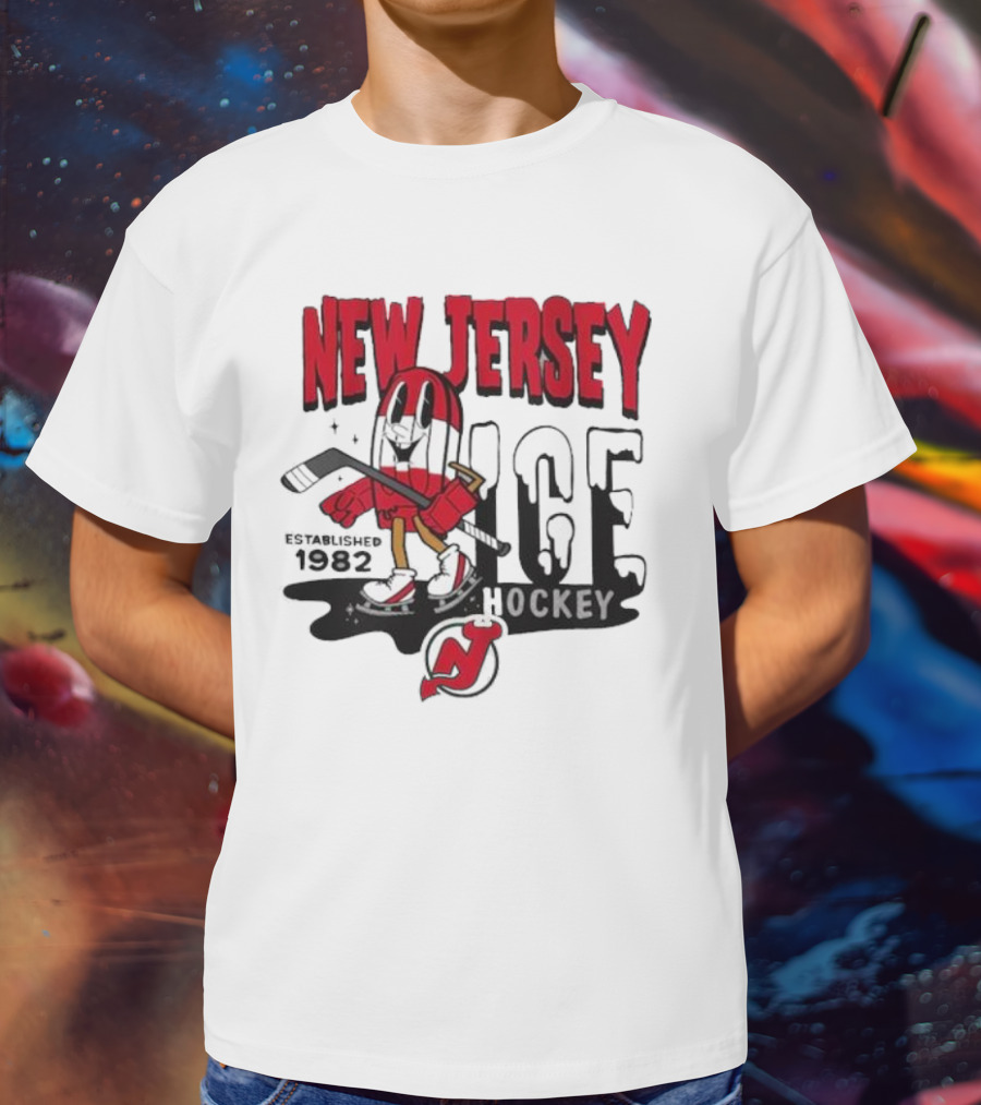 New Jersey Hockey Popsicle Established 1982 Youth Mitchell And Ness T-Shirt
